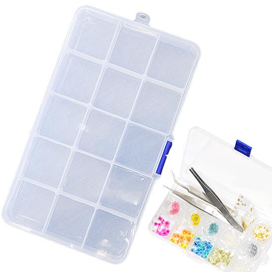 【在庫処分】ハンドメイドパーツ　まとめ売り MY mama クリア パーツケース 約10×17.3cm 仕切板 12枚 付き