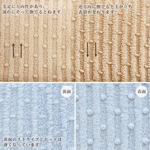 MY mama 生地 布 両面 フェイクファー生地 ストライプ & ドット 全5色