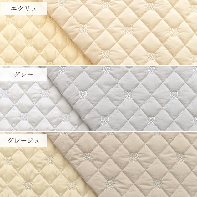 MY mama 生地 布 布地 キルティング リボン刺繍 キルト生地 幅広 約