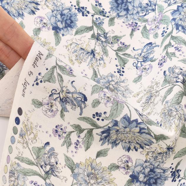 生地 スケア おしゃれ 花柄 ダリア □ 草 花 自然 綿 布 布地 洋服
