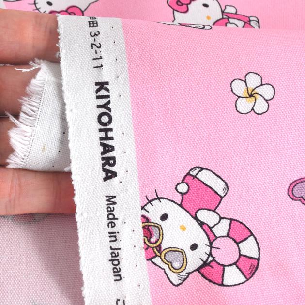 KIYOHARA 生地 布 布地 日焼けキティ SANRIO キャラクター オックス