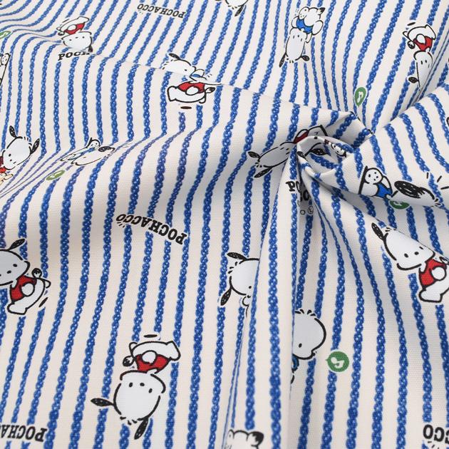 KIYOHARA 生地 布 布地 SANRIO オックス可愛い ポチャッコ ヒッコリー