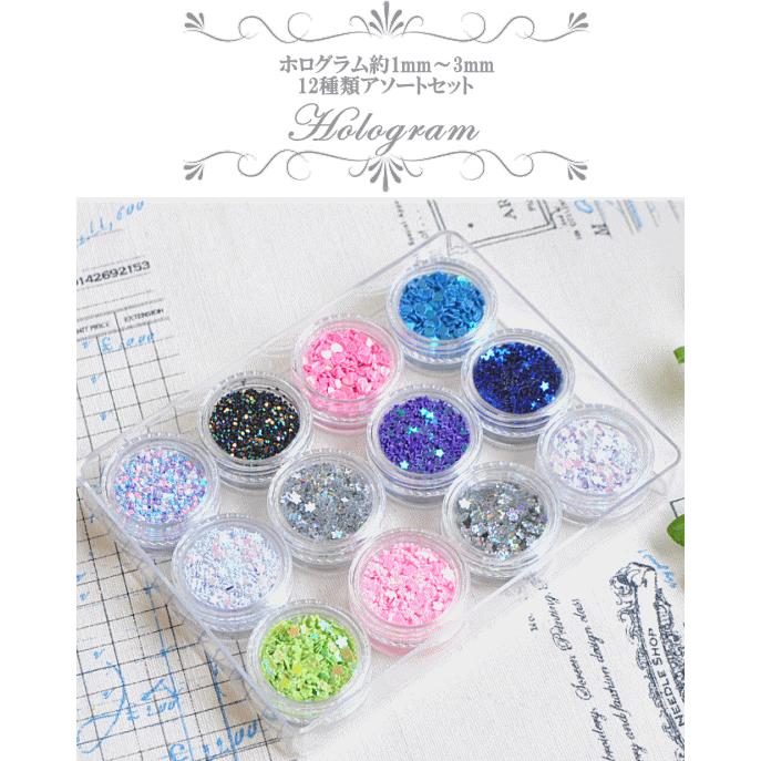 ホログラム 約1mm 3mm 12種類アソートセット ゆうパケ可 ガラスドーム ジェル ネイル Iphoneケース キット スマホケース レジン デコ 手作り工房 Mymama Paypayモール店 通販 Paypayモール