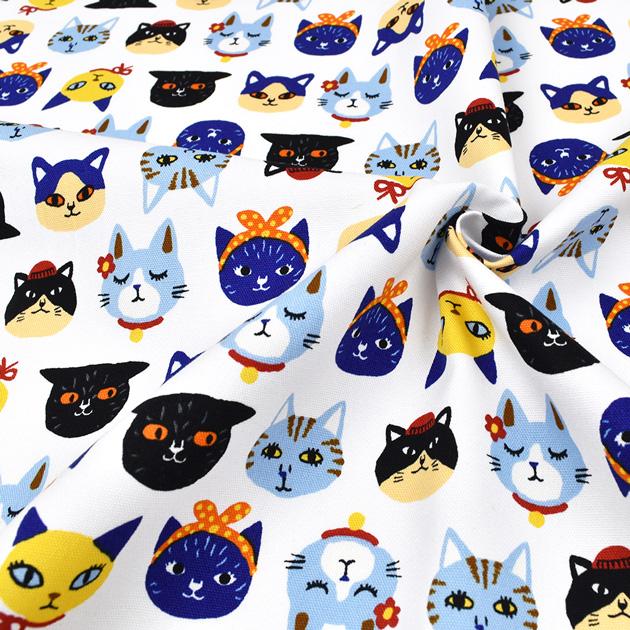 生地 布 布地 オックス 可愛い ラブリー キャッツ □ リトルズー 入園
