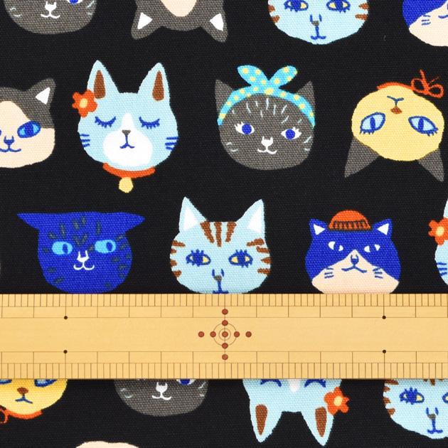 生地 布 布地 オックス 可愛い ラブリー キャッツ □ リトルズー 入園