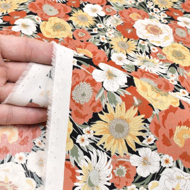 生地 布 布地 ブロード 華やか ノーブル ガーデン □ 花柄 バッグ