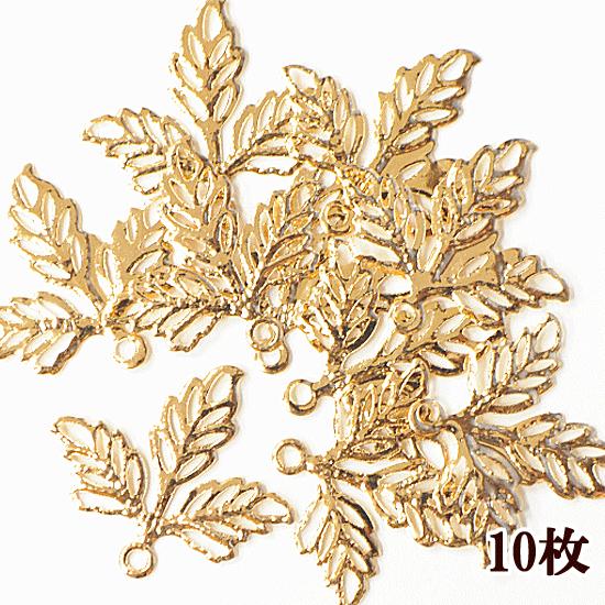 MY mama 鉄製 チャーム みつば 10枚 □ ハンドメイド 手芸 手作り