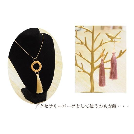 MY mama カン付き タッセルチャーム 6本 同色 ミックス □ チャーム