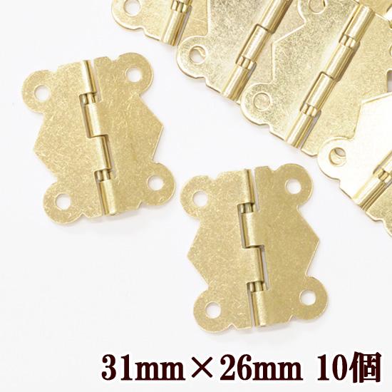 MY mama 蝶番 金具 ゴールド 10個 □ 丁番 ヒンジ ちょうつがい