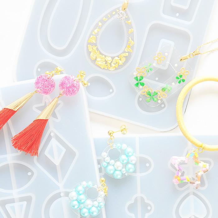 MY mama シリコンモールド シリコン型 モールド 穴あき パーツ 全3種