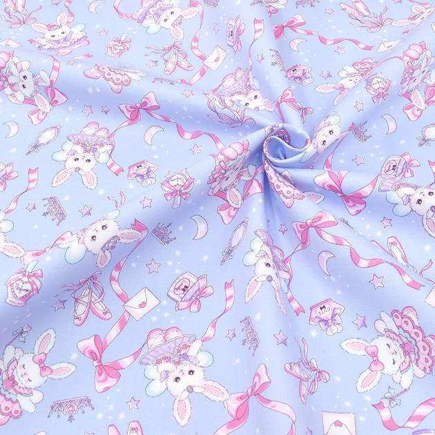 生地 布 布地 オックス バレリーナ バニー ゆめかわ 可愛い うさぎ