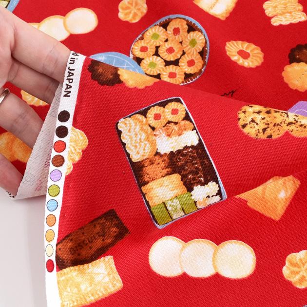 生地 布 布地 オックス 可愛い お菓子 クッキー メモリー
