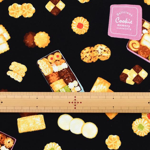 生地 布 布地 オックス 可愛い お菓子 クッキー メモリー