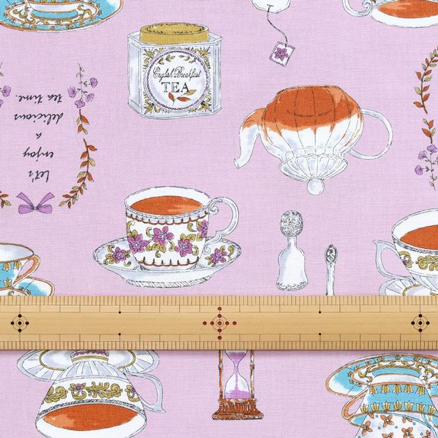 生地 布 布地 オックス おしゃれ ティーカップ □ Tea time