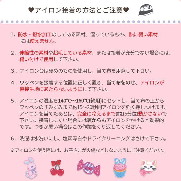 クラシカルモダン シュシュ ミニワッペン アイロン接着 2枚入