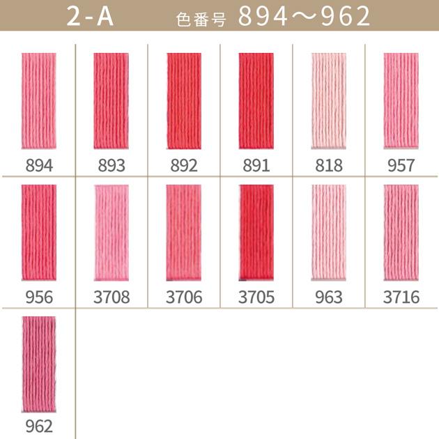 全500色 DMC 刺繍糸 25番 1カセ 8m 2-A 894〜962 13色 □ 117 コットン