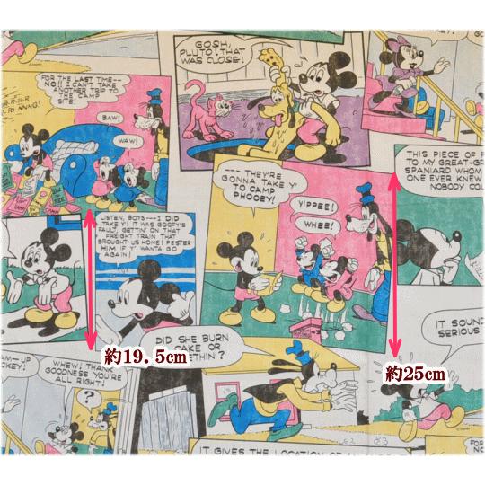 Disney（ディズニー） シーチング生地 ミッキーマウス ヴィンテージ風