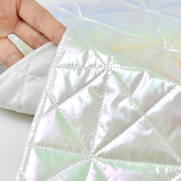 KIYOHARA キルティング 生地 メタリック トライアングル キルト 可愛い