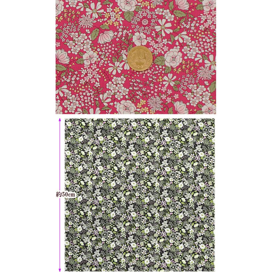 生地 布 ノワール ブロード 綿100％ □ ハンドメイド 手芸 手作り 小花