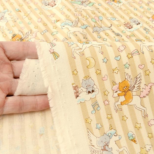 生地 布 布地 10番 コットン キャンバス ゆめかわ ネコ □ 猫 ねこ