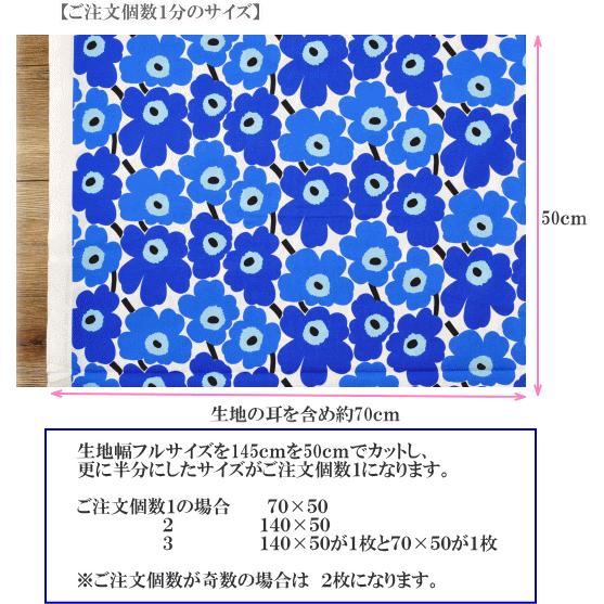 marimekko（マリメッコ） ミニウニッコ 生地 ブルー 約70×50cm