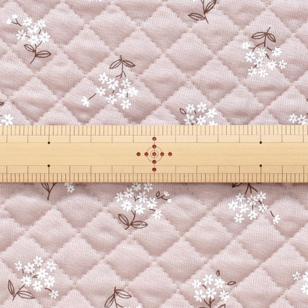 キルティング 生地 キルト 綿麻シーチング かわいい 布 花柄 クレイン