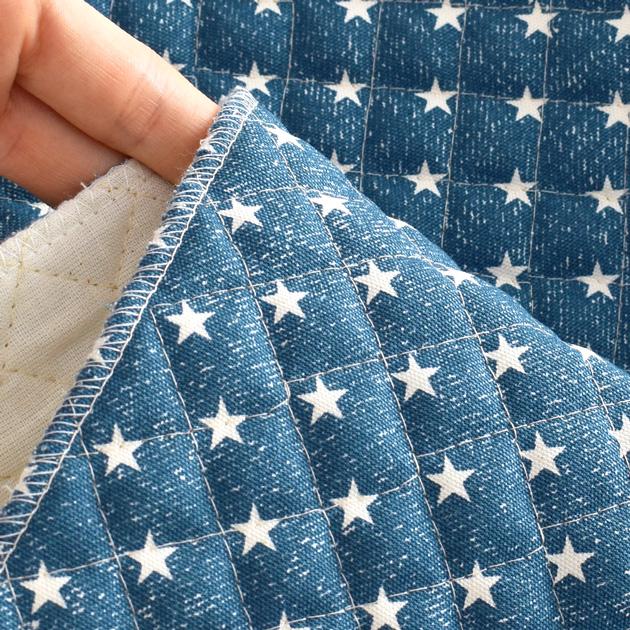 キルティング 生地 オックス キルト 可愛い デニム風 スター