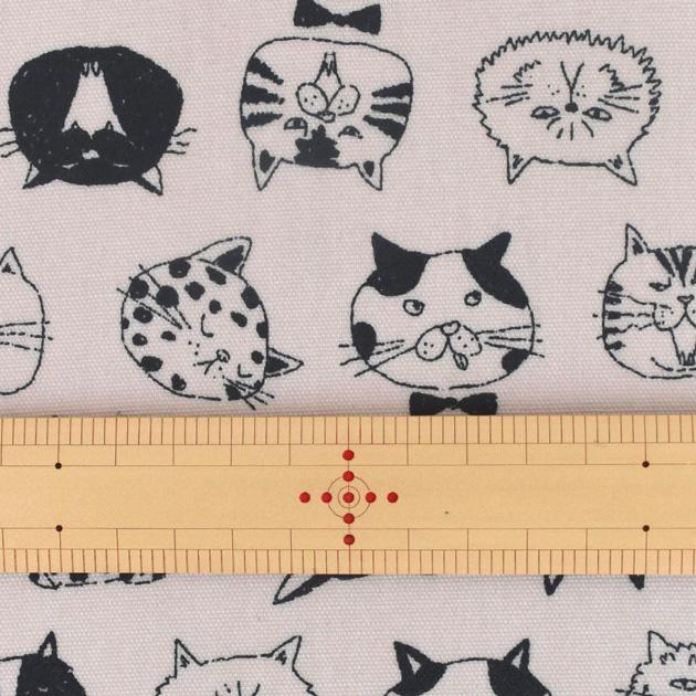 生地 布 布地 つや消し ラミネート にゃん顔コレクション □ 猫 可愛い