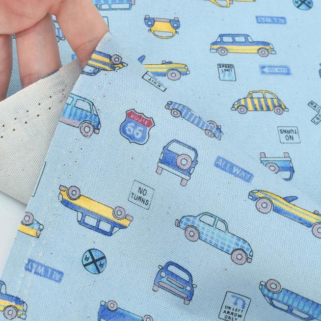 生地 オックス かっこいい レトロ 車 ナチュラル カー □ 雑貨 巾着