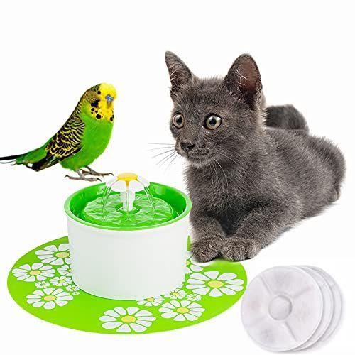 信頼 インコ水浴び 猫の給水機 鳥みず浴び容器 みずのみ 給水器 All4petsフラワーファウンテン 猫 インコ用給水 バードバス 自動 インコ お手入れ トリミング用品