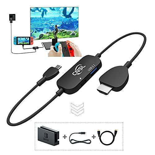 新作商品 スイッチドックなし Cnslミニドック 交換ケーブル Nintendo Switch 多機能 軽量化 3in1 テレビ出力 スマホ接続 コ Discoversvg Com
