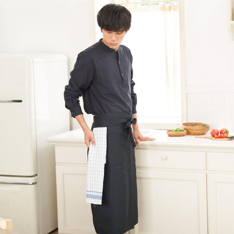 THE ILLUSION OF HAZE エプロン　ブラック fog linen work ギャルソンエプロン ブラック | ゼネラルストア オルネ