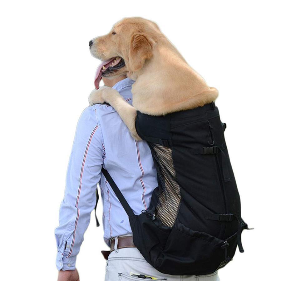 大型犬用通気性ペットドッグキャリアバッグゴールデンレトリバーバックパック調節可能なビッグドッグトラベルバックパックペット製品