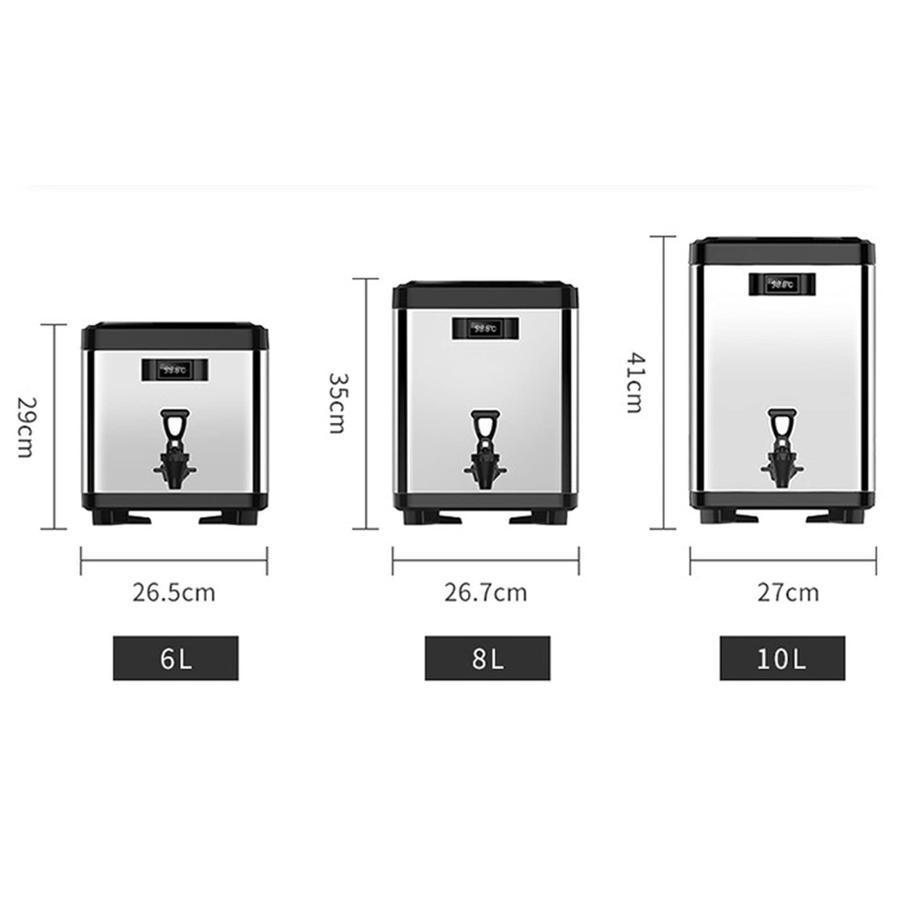 ステンレス ウォータージャグ ホワイト シルバー 保温保冷ポット ウォーターサーバー 304ステンレス飲料サーバー 方形 6L 8L 10Lアウトドア用ウォータータンク｜mya-bussan｜04
