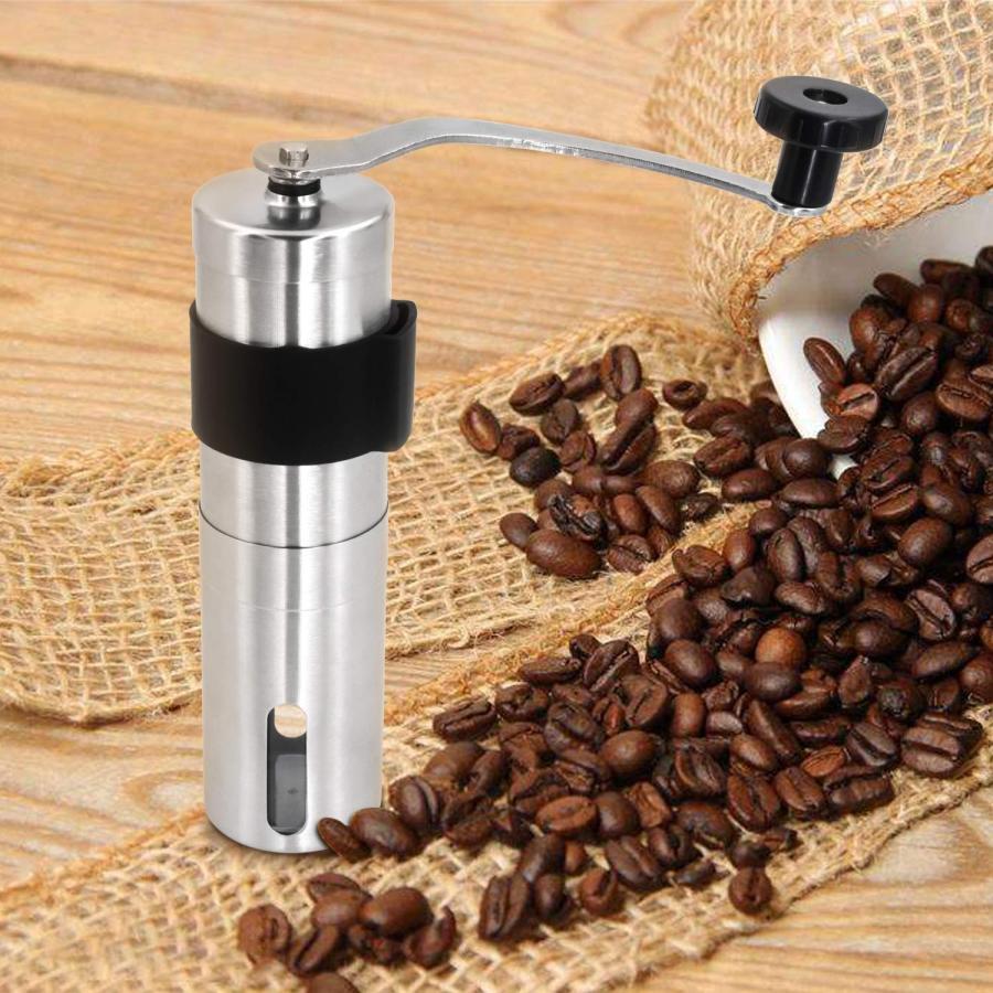 新しいより大きな容量30グラムミニ手動コーヒーミルグラインダーステンレス鋼コーヒー豆ハンドクランクポータブルミルでコーヒーミル 滑りを防止するためのシリ｜mya-bussan｜08