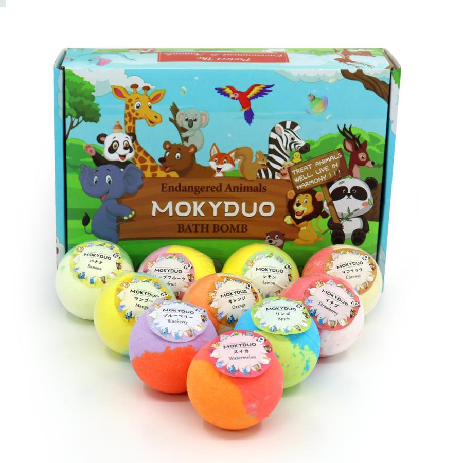MOKYDUO バスボム こども 炭酸 入浴剤 子供 ギフトセット お風呂 知育