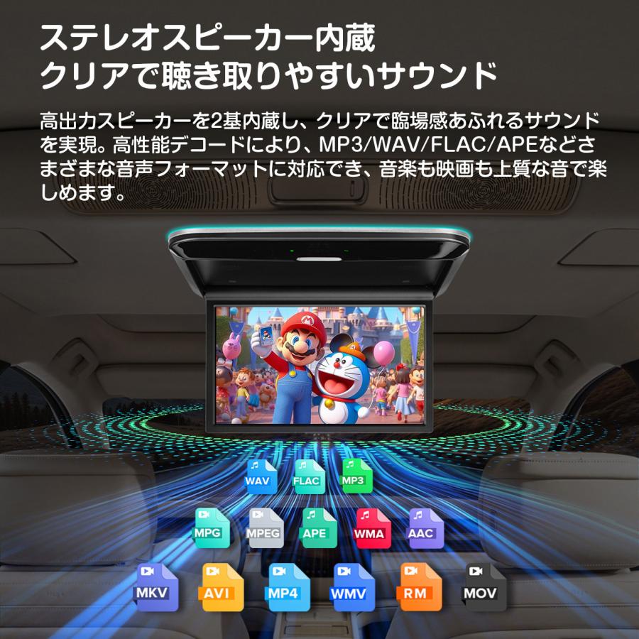 XTRONS（エクストロンス） フリップダウンモニター 14インチ Android
