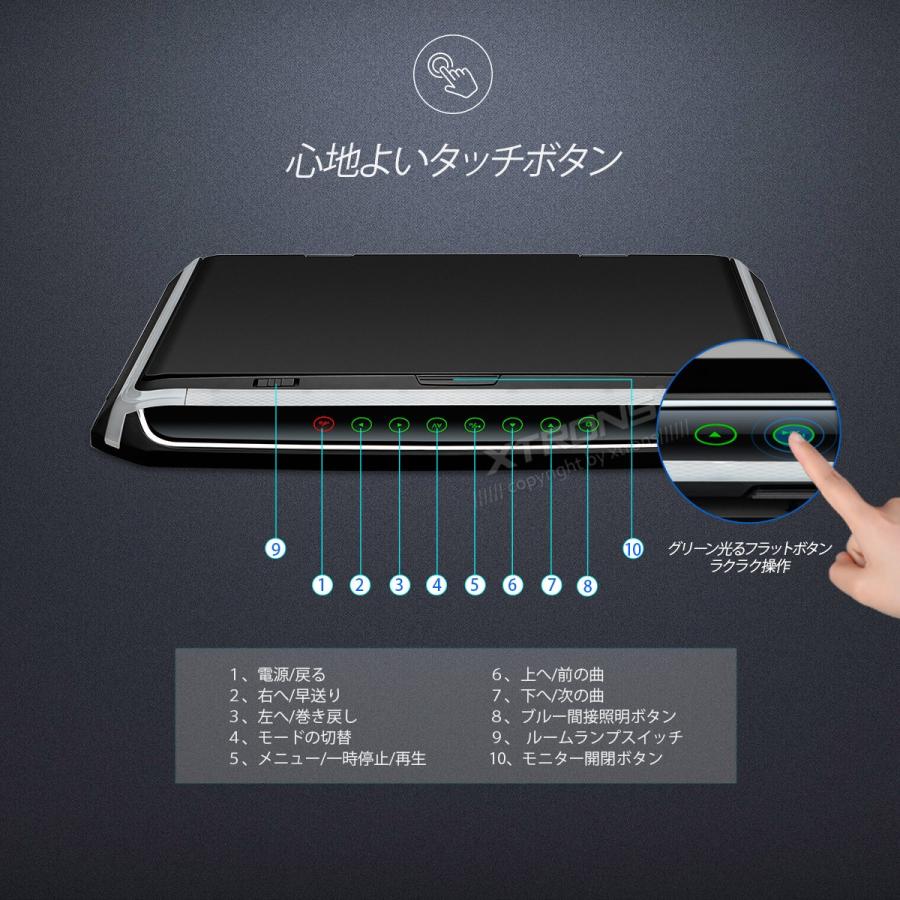 XTRONS （CM156HD）XTRONS 15.6インチ 大画面 フリップダウンモニター