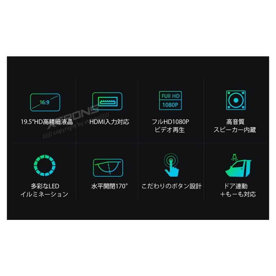 XTRONS（エクストロンス） （CM195HD）XTRONS フリップダウンモニター