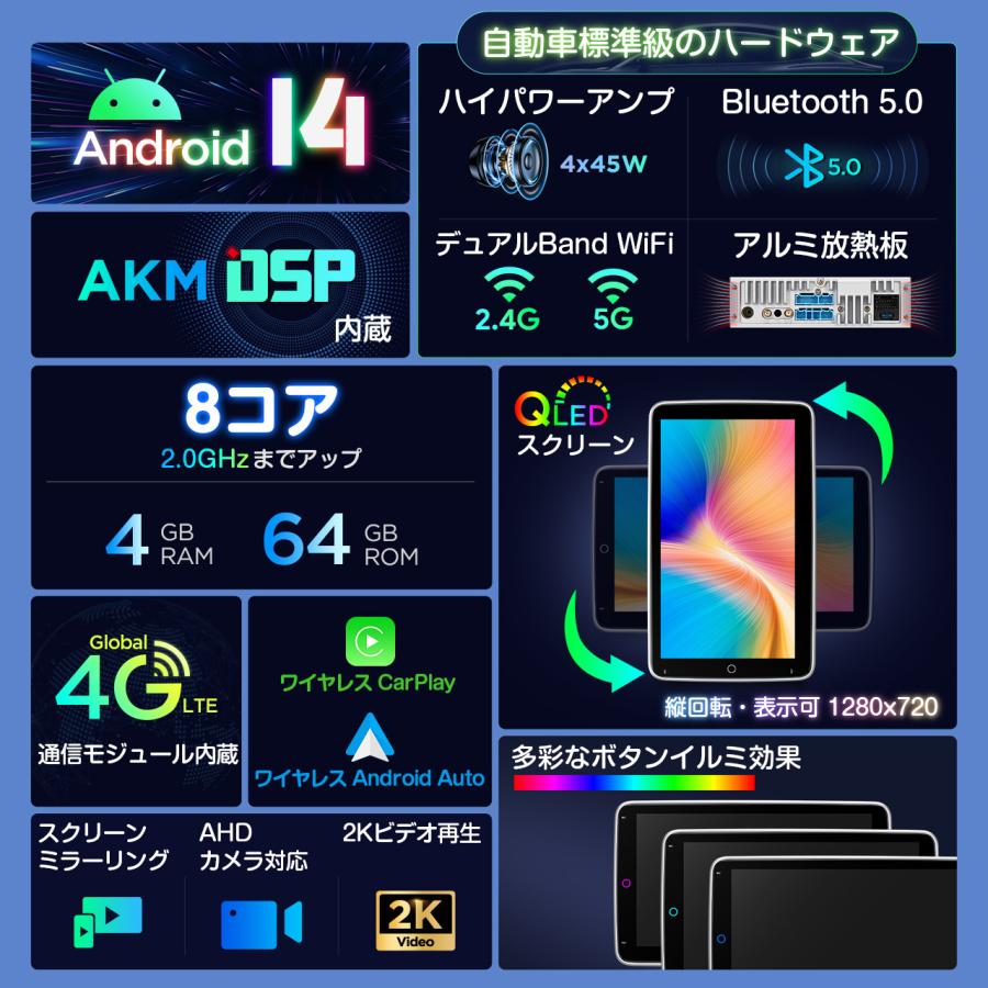 XTRONS 1DIN カーナビ 8コア Android14 10.1インチ モニター回転 XTRONS 1DIN カーナビ 8コア Android14 10.1インチ モニター回転