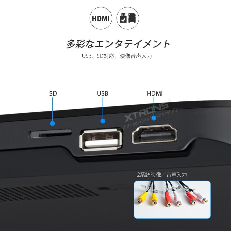 （CM136HD）XTRONS 13.3インチ 大画面 フリップダウンモニター 1920x1080 超高画質 フルHD 超薄 軽 HDMI対応 ドア連動 USB・SD｜mycarlife-jp｜04