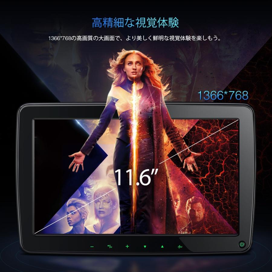 HM117HD) XTRONS ヘッドレストモニター IPS大画面 フルHD 広視野角対応 