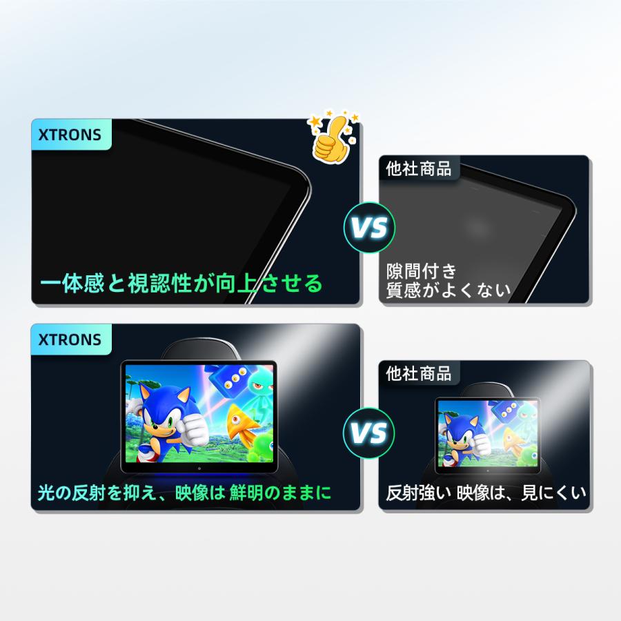 XTRONS Android ヘッドレストモニター 縦表示可 14インチ IPS 回転可能 
