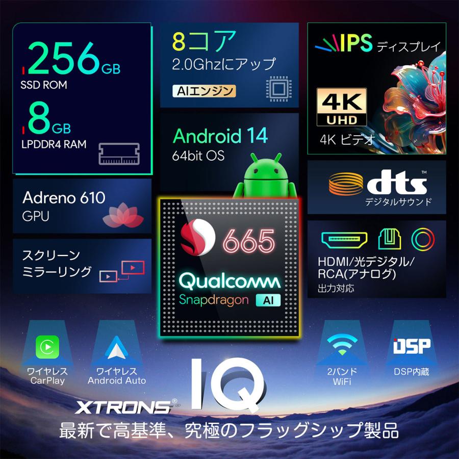 ※お得な商品多数　コチラから★※カー ナビ オーディオ XTRONS カーナビ 2DIN Android14 DVDプレーヤー 10.1インチ QLED