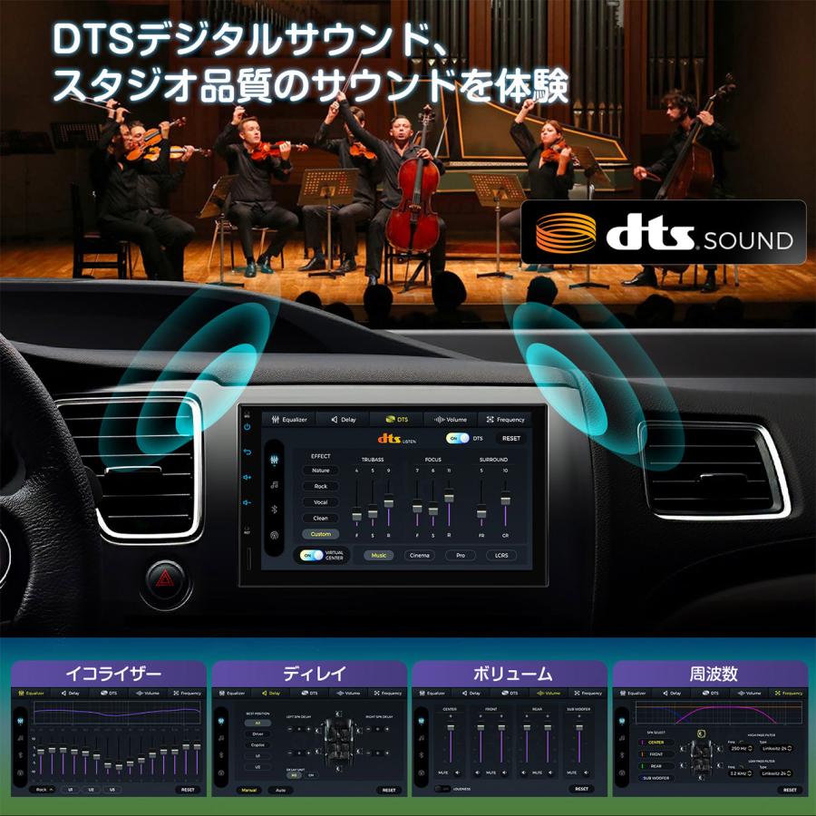 XTRONS 2DIN カーナビ 7インチ Android14 カーオーディオ 大容量