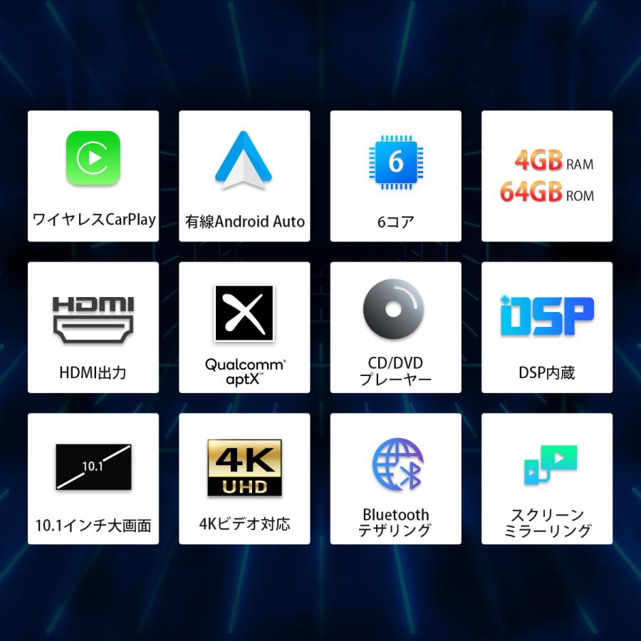 1500円OFFクーポン！カーナビ 2DIN 最新 Android11 ZENRIN地図付 XTRONS カーオーディオ 10インチ 6コア DVD 車載PC HDMI出力 CarPlay(TQS113-MAP)