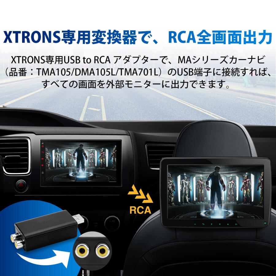 XTRONS USB to 2RCA 変換コンバーター メス 映像出力 変換アダプタ