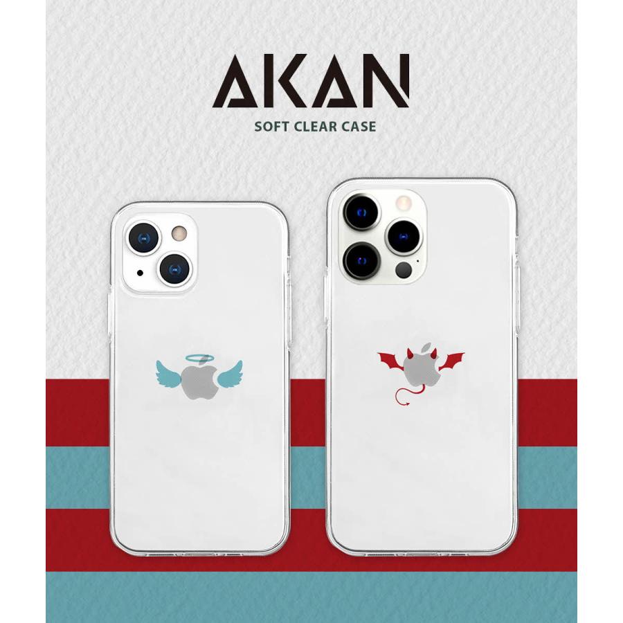 iPhone 13 / Pro mini ケース ソフト クリア バックカバー Akan 天使