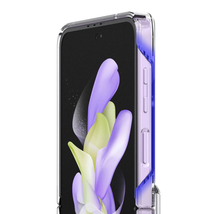 Galaxy Z Flip4 ヒンジ 保護 ケース Nukin 360 クリア カバー サムスン