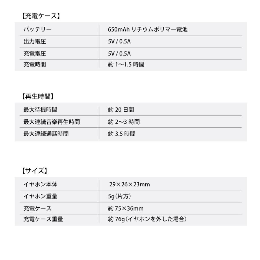 スポーツ 防水 防汗 完全ワイヤレスイヤホン WINGS（ウィングス）ブルートゥース IPX5 Blutooth5 TWS 自動ペアリング マイク内蔵 左右独立 完全独立 無線 |  | 14